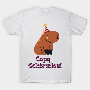 Capybara, Capy Celebration T-Shirt